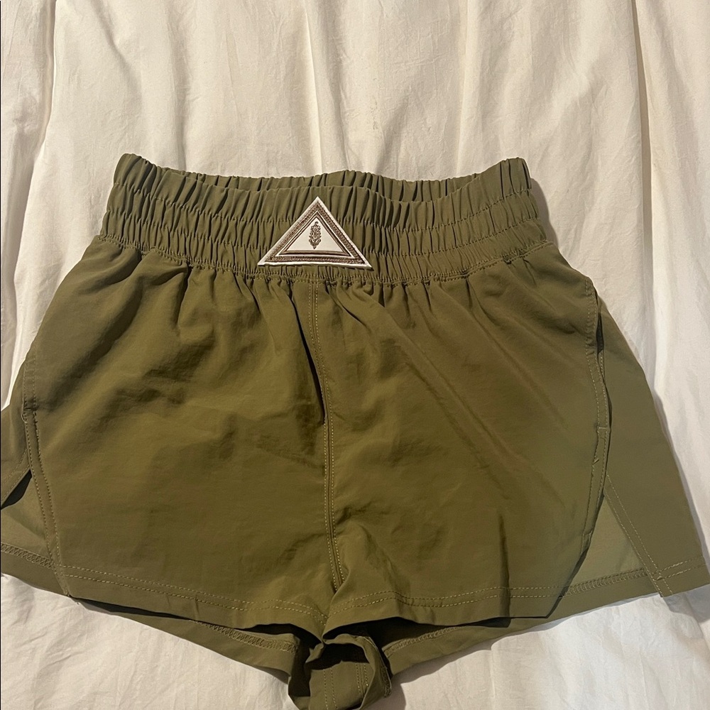 Women's Olive Green Athletic Shorts